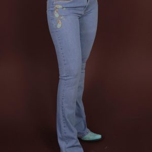Calça Jeans Feminina Bordada